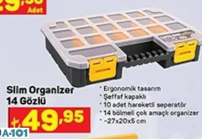 SLİM ORGANİZER 14 GÖZLÜ